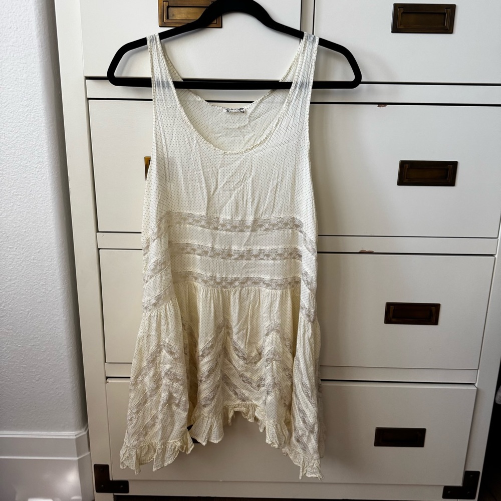 Pale yellow Free People tank